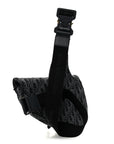 Oblique Mens Saddle Bag Black Blue