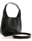 Boarded Dyana Lux Calfskin Small Jackie 1961 Hobo Black
