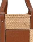 Raffia Basket Tote Bag Natural Tan