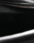 Calfskin Matelasse Monochrome Small GG Marmont Chain Shoulder Bag Black