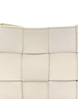 Calfskin Maxi Intrecciato Cassette Pouch On Strap Chalk
