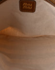 Canvas Calfskin Striped Ivy Cacao Naturale