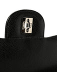 Caviar Quilted Maxi Double Flap Black