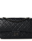 Aged Calfskin Quilted 2.55 Reissue 225 Flap So Black
