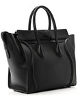 Drummed Calfskin Mini Luggage Black
