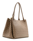 Nappa Intrecciato Large Andiamo Parachute Shoulder Bag Pinecone