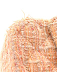 Tweed Quilted Medium Double Flap Orange Beige Multicolor