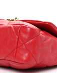 Lambskin Quilted Medium CHNL 19 Flap Red