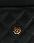 Lambskin Quilted Wallet On Chain WOC Black