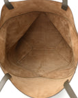 Shiny Calfskin Medium Puzzle Fold Tote Umber