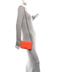 Caviar Quilted Boy Wallet On Chain WOC Orange