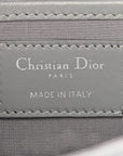Lambskin Cannage Lady D1OR Convertible Clutch Grey
