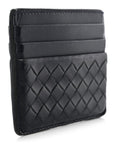 Nappa Intrecciato Card Holder Deep Blue