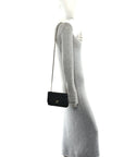Lambskin Quilted Trendy CC Wallet On Chain WOC Black