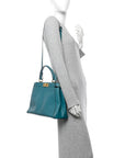 Vitello Morgan Fabric Jacquard Pequin Medium Peekaboo Iconic Satchel Lago Tobacco Black
