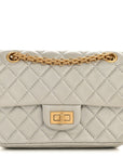 Metallic Goatskin Quilted 2.55 Reissue Mini Flap Silver