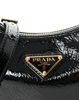 Patent Naplak Arque Shoulder Bag Black