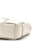 Calfskin Maxi Intrecciato Cassette Pouch On Strap Chalk