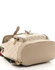 GG Supreme Monogram Azalea Calfskin Retro Interlocking G Buckle Backpack Beige Mystic White
