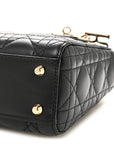 Lambskin Cannage Mini Lady D1OR Black