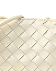 Patent Nappa Intrecciato Mini Loop Camera Bag White