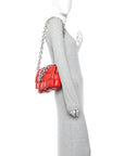 Lambskin Maxi Intreccio Padded Chain Cassette Crossbody Bag Nail Polish