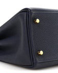 Togo Horseshoe Au Galop Kelly Retourne 28 Bleu Nuit Rouge H Fauve