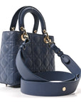 Lambskin Cannage Small My ABCD1OR Lady D1OR Blue