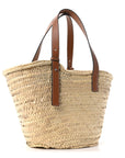 Raffia Basket Tote Bag Natural Tan