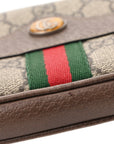 GG Supreme Monogram Ophidia Belted iPhone Case 85 34 Dark Brown