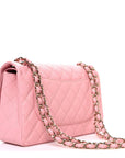 Caviar Quilted Jumbo Double Flap Pink