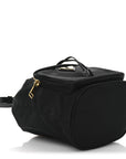 Saffiano Tessuto Nylon Mini Bucket Crossbody Bag Black