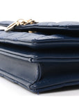 Lambskin Cannage Mini My D1OR Bag Deep Ocean Blue