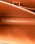 Natural Calfskin Medium Classic Box Flap Bag Tan