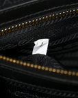Re-Nylon Saffiano Medium Re-Edition 1978 Two Handle Bag Black