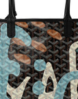 Goyardine Saint Louis Lettres Camouflage PM Black Blue