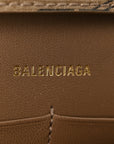 Coated Canvas BB Monogram Hourglass Chain Bag Beige Brown