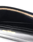 Calfskin J'AD1OR Wallet on Chain Pouch Black