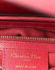 Grained Calfskin Saddle Bag Red