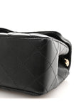 Lambskin Quilted Mini Rectangular Flap Black