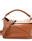 Calfskin Medium Puzzle Bag Tan