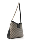 GG Supreme Monogram Medium Padlock Shoulder Bag Black