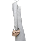 Grained Calfskin Mini Saddle Bag Fard