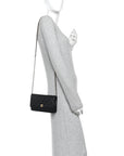 Caviar Quilted CC Turnlock Wallet On Chain WOC Black