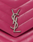 Calfskin Y Quilted Monogram Medium Loulou Chain Satchel Freesia