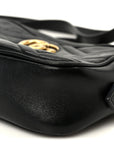 Calfskin Matelasse Mini GG Marmont Chain Shoulder Bag Black