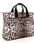 Nylon Leopard Print Changing Bag Brown