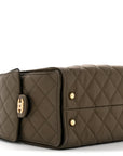 Canvas Quilted Small CHNL 25 Handbag Khaki