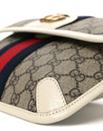 GG Supreme Monogram Web Small Ophidia Belt Bag 85 34 Beige Ebony White