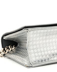 Metallic Patent Micro-Cannage Small D1ORama Flap Bag Silver